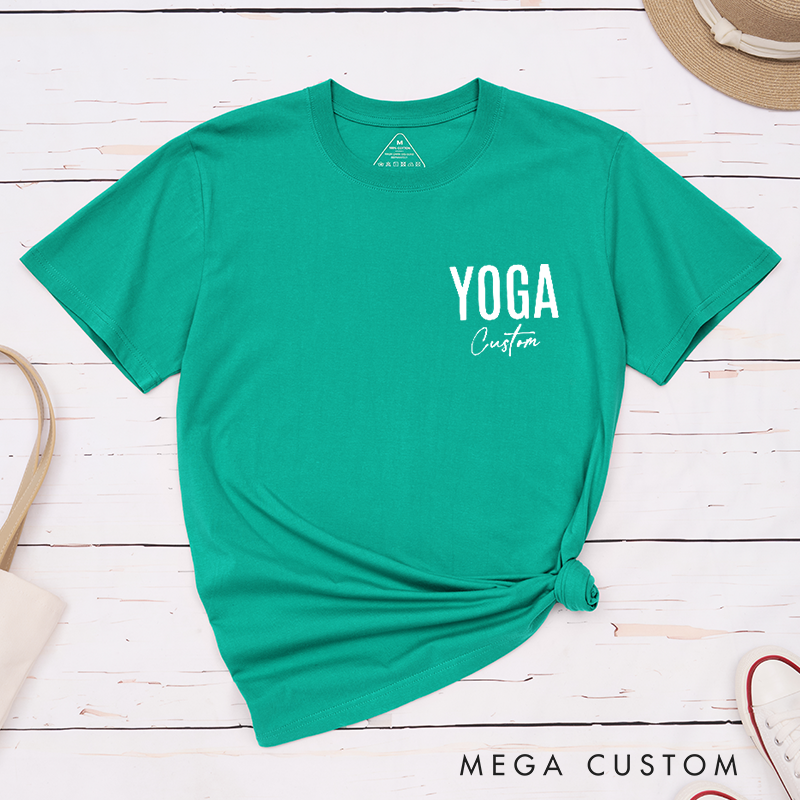 Personalized Yoga T-Shirt with Minimalist YOGA Design Perfect Gift for Yoga Lover and Daily Wear