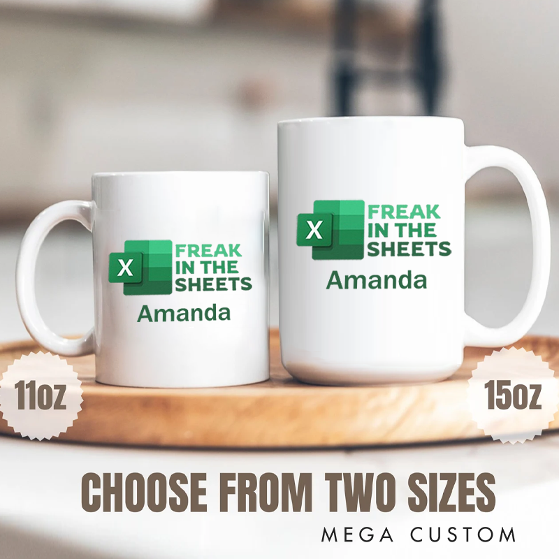 Personalized Office Worker Mug Gift Freak in the Sheets Mug Appreciation Gift for Coworkers