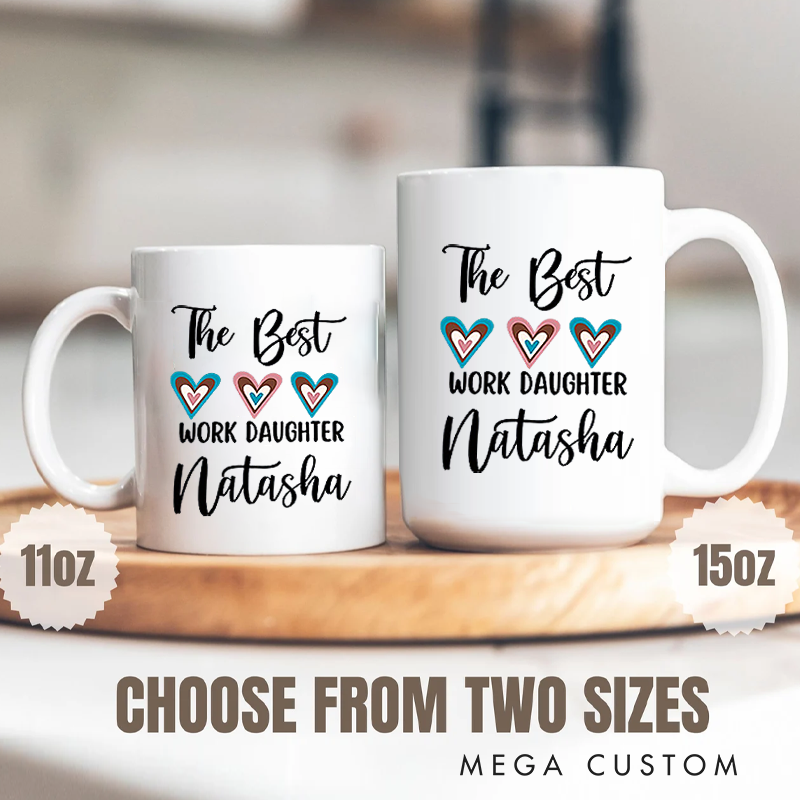 Personalized Office Worker Mug Gift the Best Work Daughter Mug Appreciation Gift for Coworkers