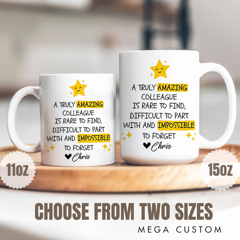 Personalized Office Worker Mug Gift a Truly Amazing Colleague Is Rare to Find Mug Appreciation Gift for Coworkers