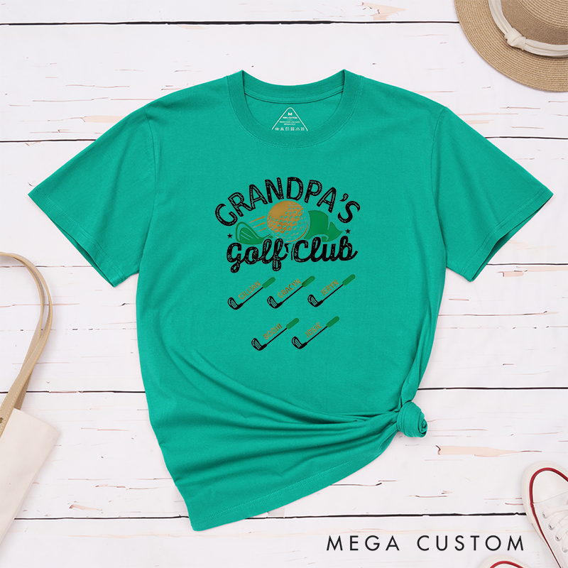 Personalized Golf Club T-Shirt Add Your Kids’ Names Perfect Gift for Golf Enthusiast Parents
