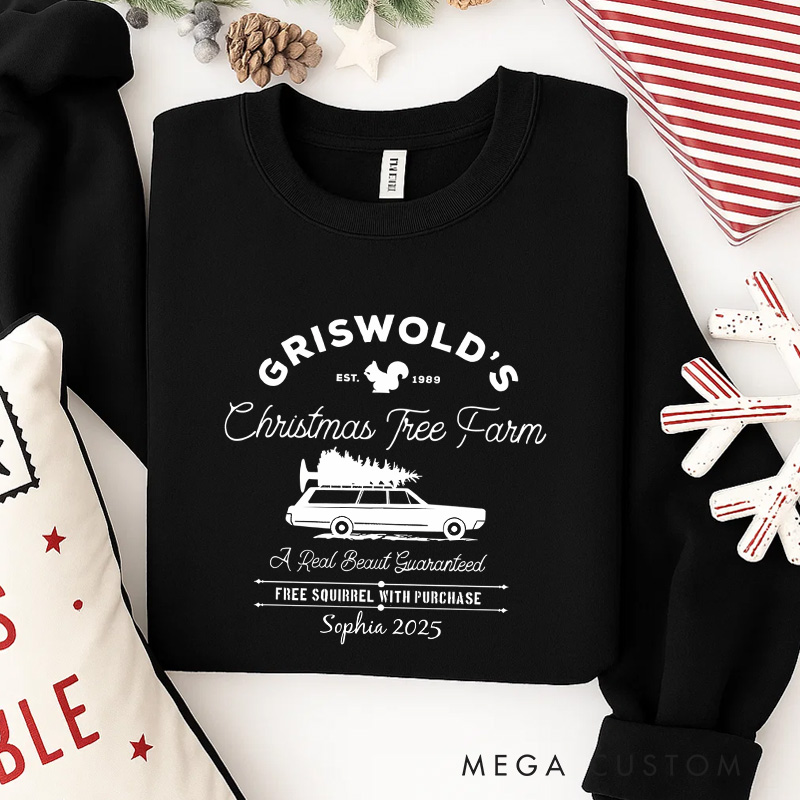 Personalized Christmas Tree Farm Classic Sweatshirt Christmas Film Crewneck Movie Holiday Shirt