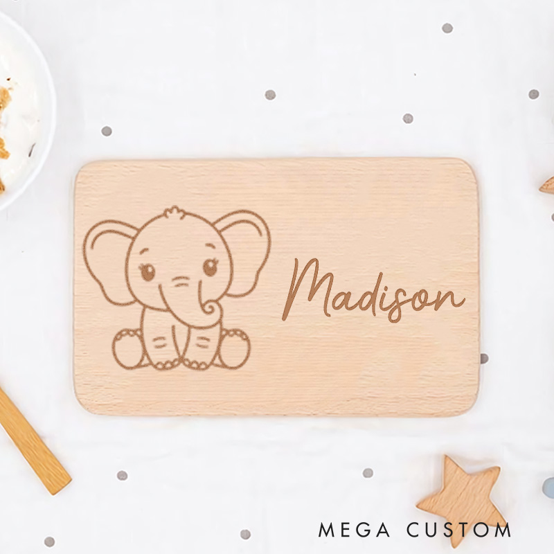 Personalized Engraved Animal Wooden Breakfast Board Holiday Gifts