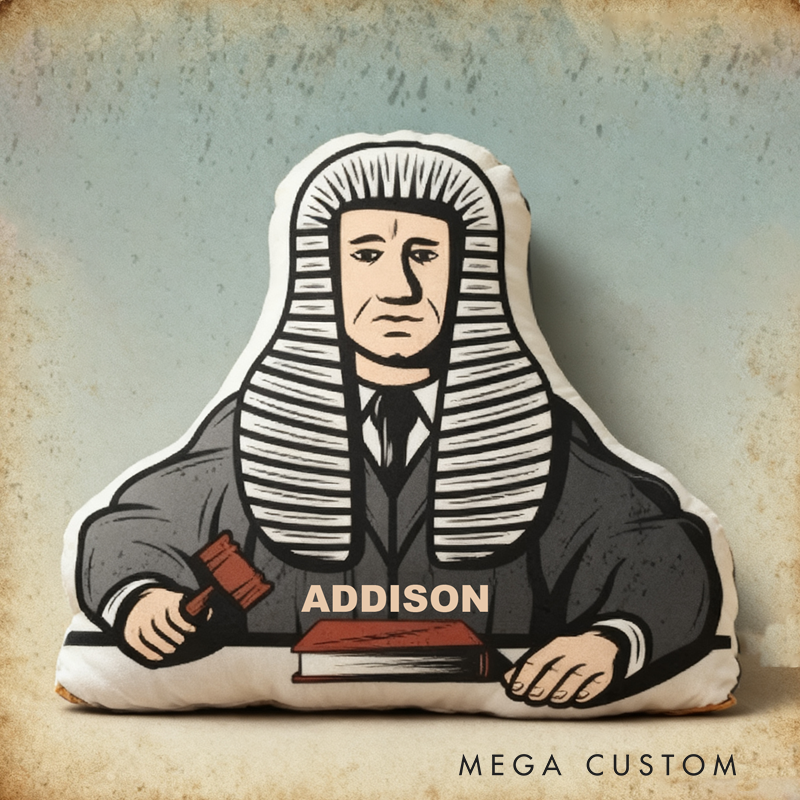 Personalized Judge Name Pillow Custom Fun Legal Gift for Lawyers Judges Pillow 