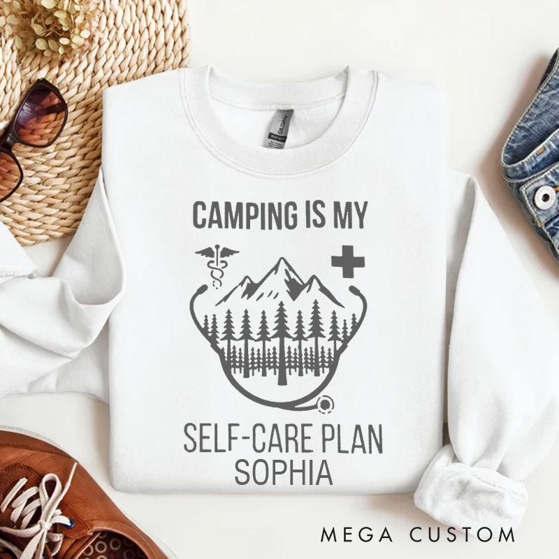Personalized Camping is my Self-Care Plan shirt Custom Name Shirt 