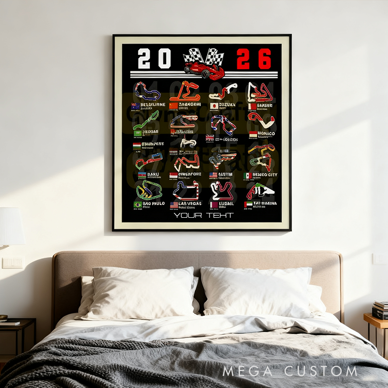  Personalized 2026 Racing Circuit Poster 
