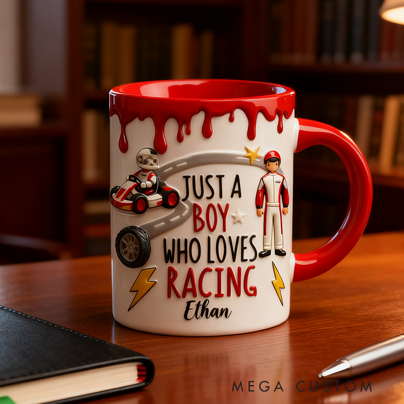 Personalized Racing Themed Mug Custom F1 mug Car Lover Mug Xmas Gift 