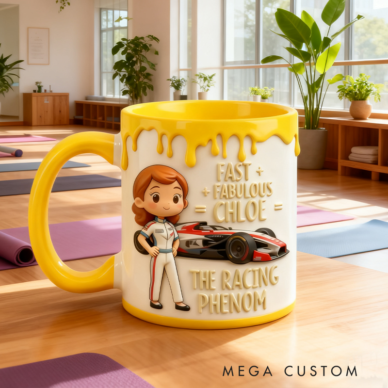  Personalized Racing Phenom Holiday Mug Custom Racing Speed Lover Mug Xmas Gift 