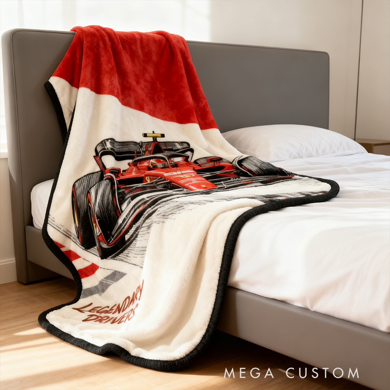 Personalized Legendary Drivers Racing Blanket Custom Name Racing Blanket Xmas Gift