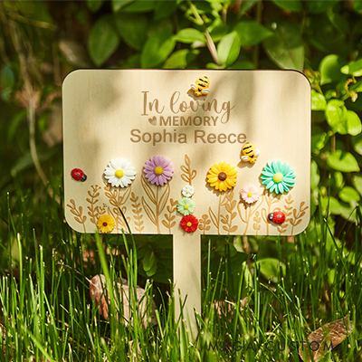 Personalized Memorial Garden Sign for Loss of Loved One in Loving Memory Garden Name Sign Outdoor Tree Plaque Remembrance Gift