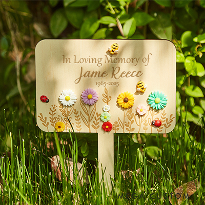 Personalized Memorial Garden Sign in Memory of Loved One Custom Condolences Gift for Grieving Sorry for Your Loss Wooden Outdoor Yard Art