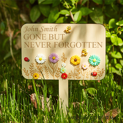 Personalized Memorial Stake Sign Gone But Never Forgetten Garden Stakes Cemetery Decorations Plaque for Loss of Loved One