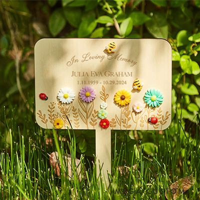Personalized Memorial Garden Sign in Loving Memory Gift Custom Garden Plaque for Loss of Loved One Outdoor Cemetery Decor Sympathy Gift Tribute