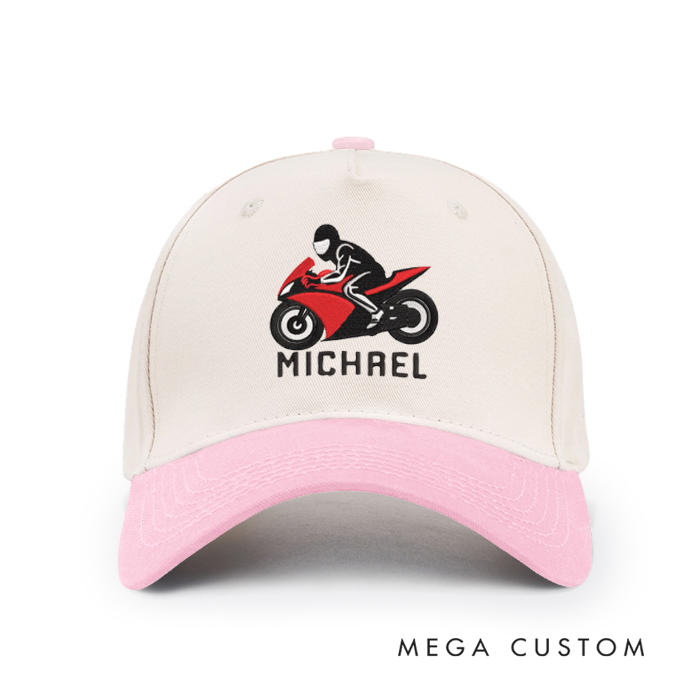 Personalized Motorcycle Racing Caps Embroidered Cap Custom Gift 