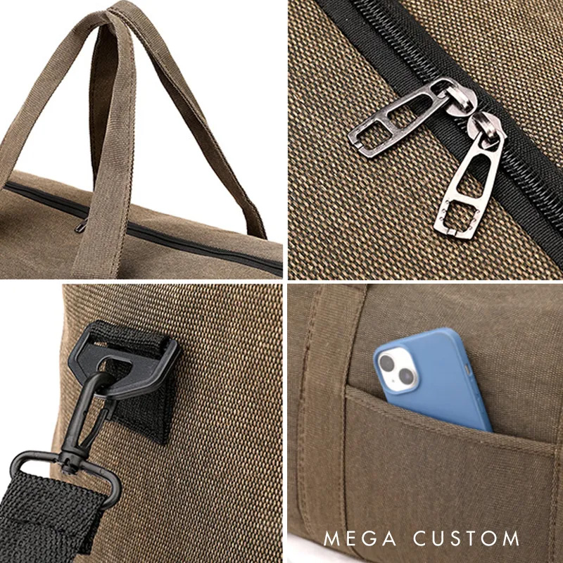 Personalized Club Gym Canvas Duffle Bag Gear Bag Sports Bag Unique Club Design for Fitness Enthusiast