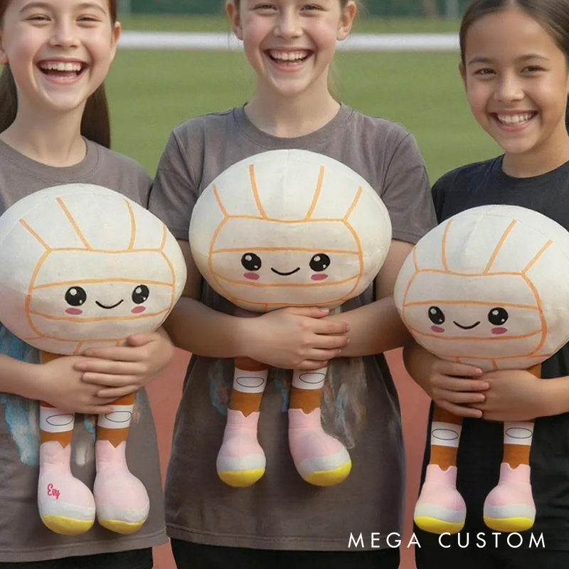 Personalized Softball and Volleyball Plush Dolls with Custom Name