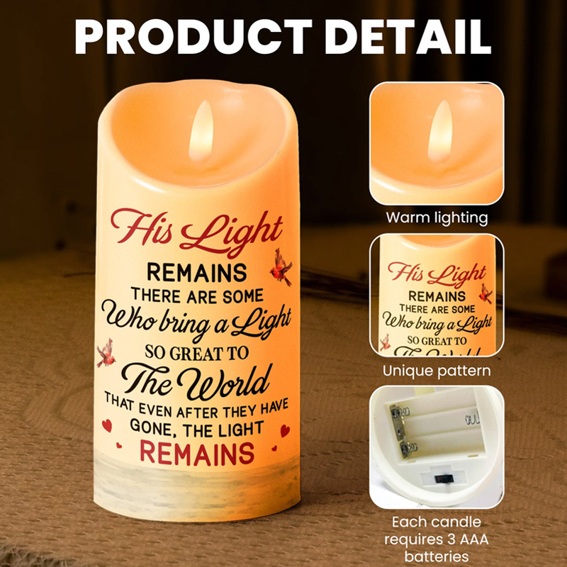 Personalized Photo LED Candle Memorial There Are Some Who Bring A Light So Great To The World Sympathy Gift