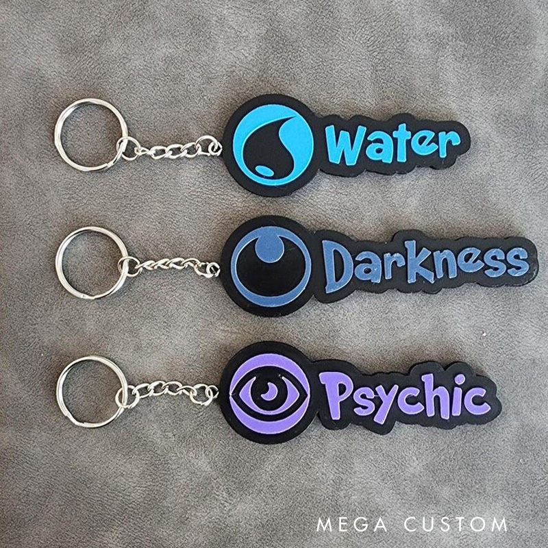 Personalized Trainer Nature Gamer 3D Printed Keychain Acrylic Name Tag for Bags for Game Lover