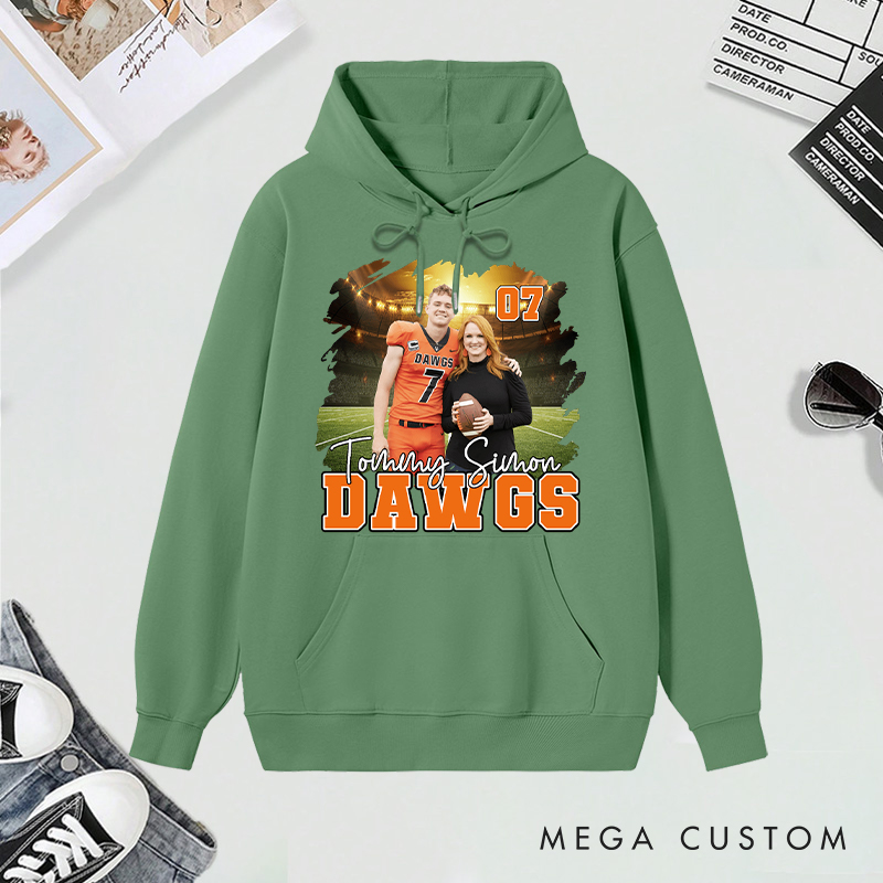 Personalized Baseball Hoodies with Custom Player Photo and Name  