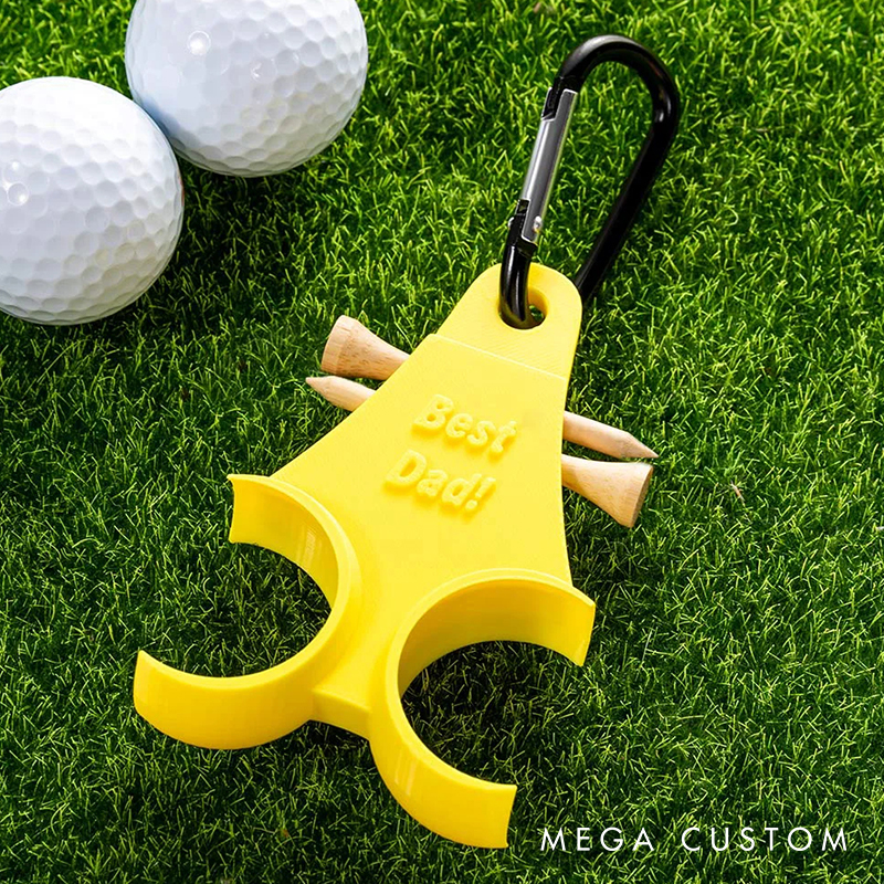 Personalized 3D Printed Golf Ball and Tees Holder Hilarious Gift for Golf Lovers