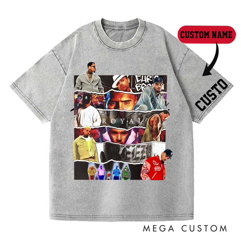 Personalized Hip Hop Music Tour Washed T-Shirts Concert Shirt Gift for Fans Country Music Music Lover
