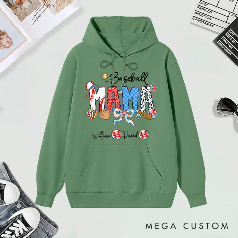 Personalized Baseball Hoodies with Custom Name and Design for Mom Nana and More