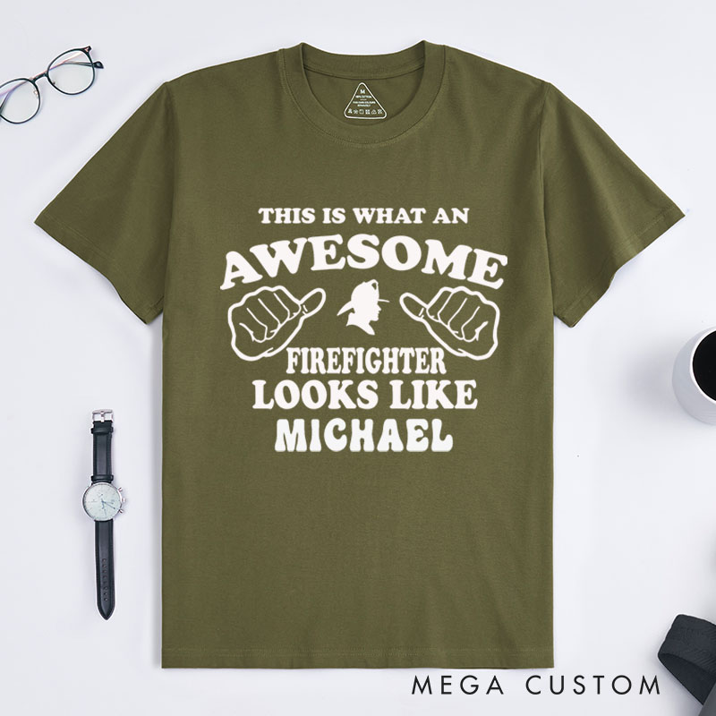 Personalized Firefighter T-Shirts Awesome Firefighter Fashion Design T-Shirts
