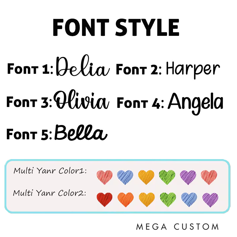 Personalized Handmade Yarn Name Pencil Case Monogram Pencil Bag Back to School Gift