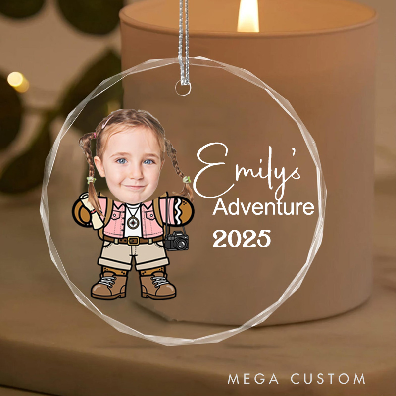 Personalized Travel Ornament Adventure 2025 Travel Gift for Kids