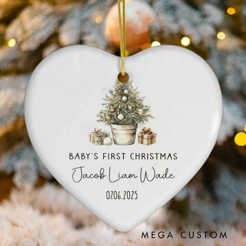 Personalized Heartfelt Memorial Christmas Ornament with Elegant Design for a Special Remembrance