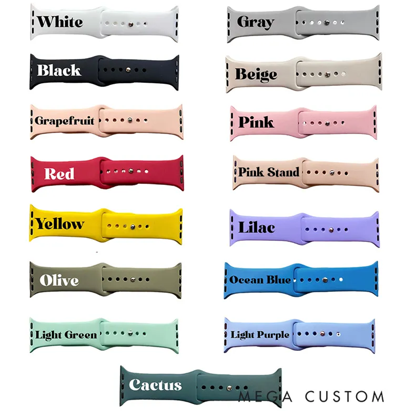 Personalized Name Silicone Watch Band Marching Band Musician Engraved Apple Watch Band