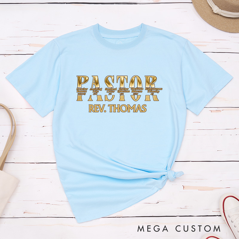 Personalized Pastor Appreciation Classic T-Shirt with Name Unisex T-Shirt Religious Gift for Pastor