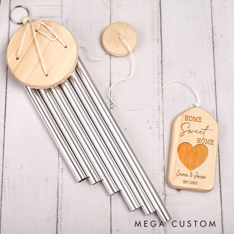 Personalized Home Sweet Home Wind Chime Housewarming Wind Chime Housewarming Gifts New Home Gifts