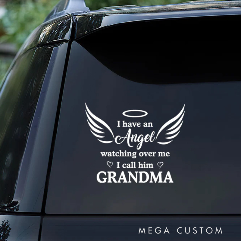 Personalized Memorial Decal Sticker for Car Window My Guardian Angel Loss of Loved One Gift Sympathy Gift