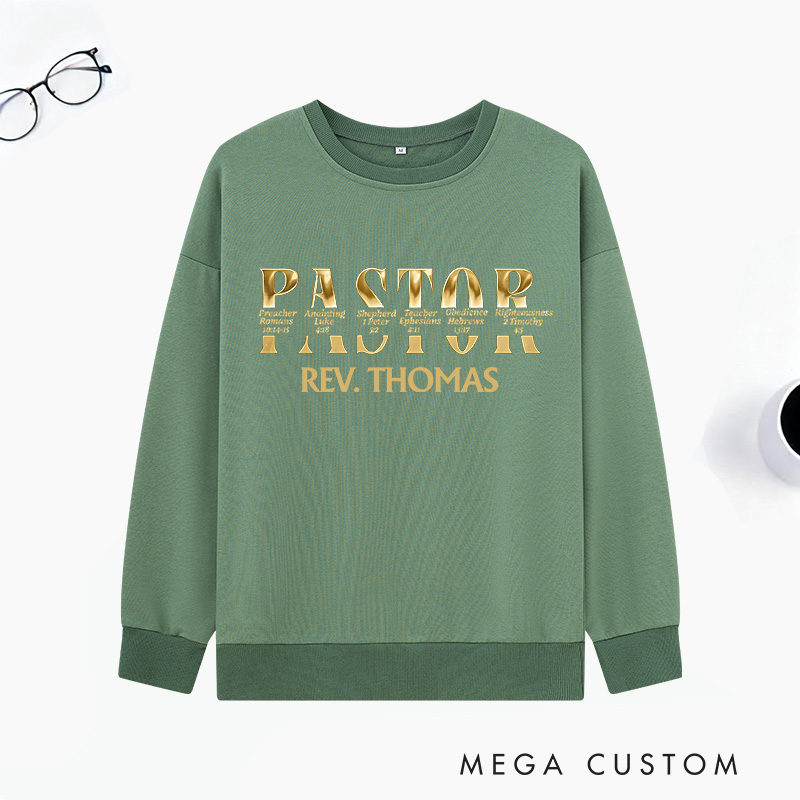 Personalized Pastor Appreciation Classic Sweatshirts with Name Unisex Sweatshirts Religious Appreciation Gift for Pastor
