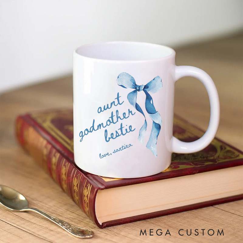 Personalized Godmother Godfather Ceramic Mug with Name Religious Gift Birthday Gift for Christians