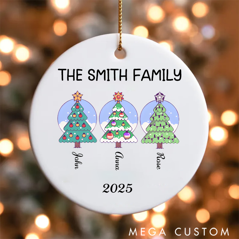 Personalized Family Christmas Ornament First Christmas Keepsake Christmas Tree Baubles with Names