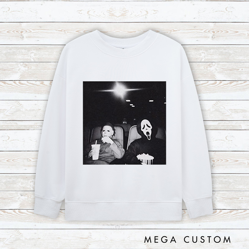 Personalized Watch Movie and Scream Classic Sweatshirt Horror Film Crewneck Movie Shirt