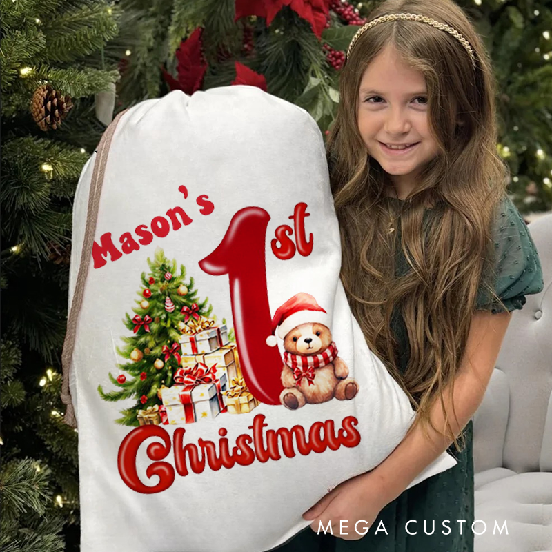 Personalised Canvas Santa Sack Christmas Gift Bag Large Santa Gift Bag for Holiday Presents Xmas Gifts Bags