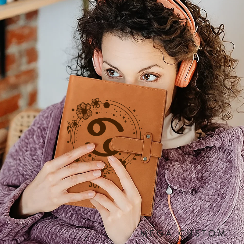 Personalized Zodiac Journal Zodiac Notebook Birthday Gift Month Zodiac Gift Journal Notebook Astrology Gift