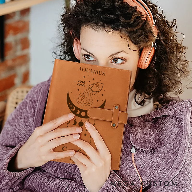 Personalized Zodiac Journal Hardcover Astrology Notebook Writing & Journaling Zodiac Sign Journal Notebook