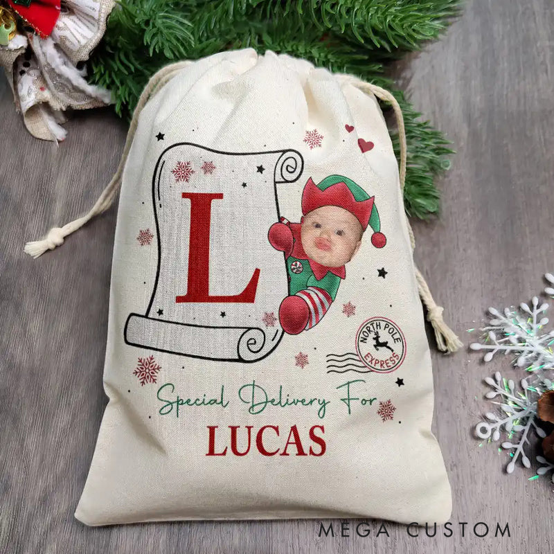 Personalized Photo Special Delivery Santa Christmas Party Favors Gift 
