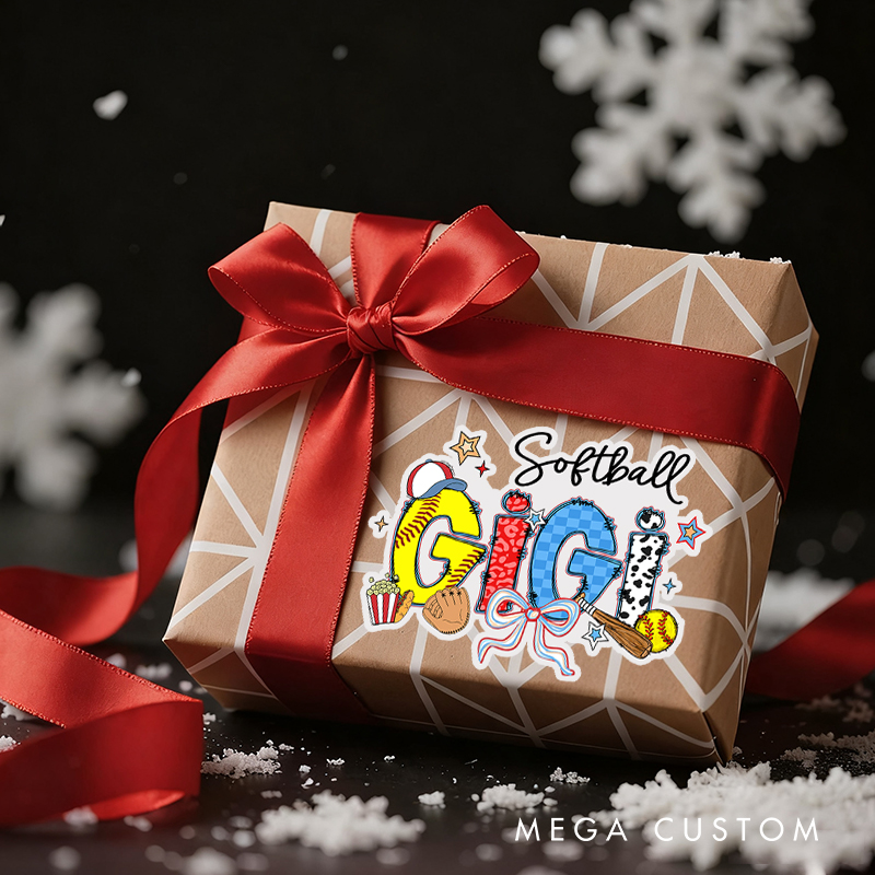 Personalized Sporty Gift Stickers with Custom Name and Title