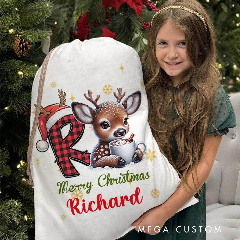 Personalised Santa Sack Xmas Toy Sack with Name Special Delivery Christmas Eve Sack Christmas Present Sack 