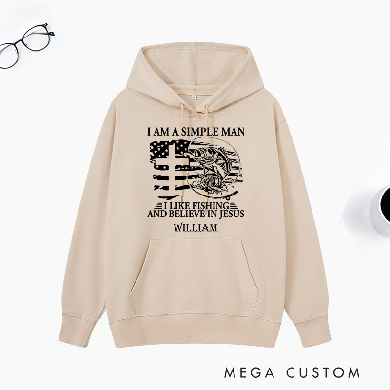 Personalized a Fisher of Men Classic Hoodies with Name Unisex Hoodies Religious Gift for Christian Men