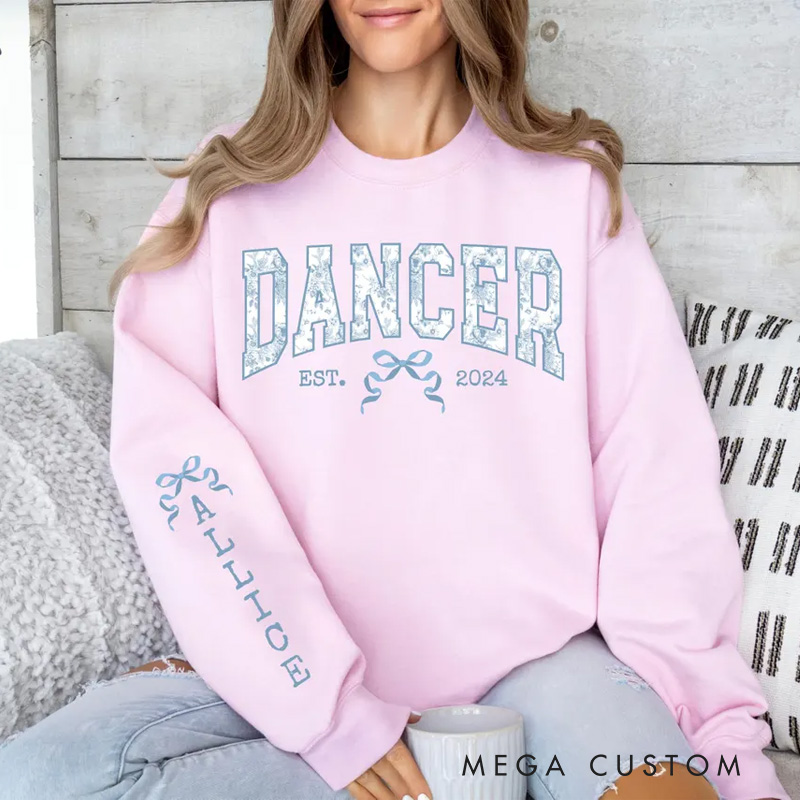 Personalized Chinoiserie Dance Classic Sweatshirt Horror Film Crewneck Dance Lover Shirt for Dance Team