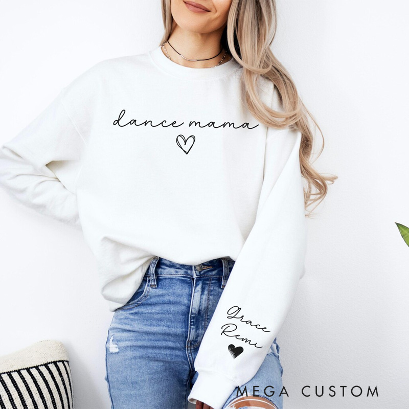 Personalized Cozy Dance Mama Classic Sweatshirt Horror Film Crewneck Dance Lover Shirt for Dance Team