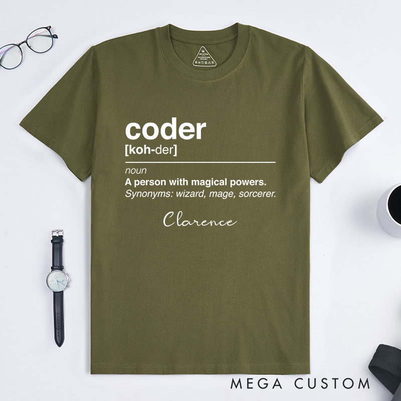 Personalized Programmer Engineer T-Shirt The Enchantment Of Coding Technology Computer Lover Shirt Gift for Geek Nerd