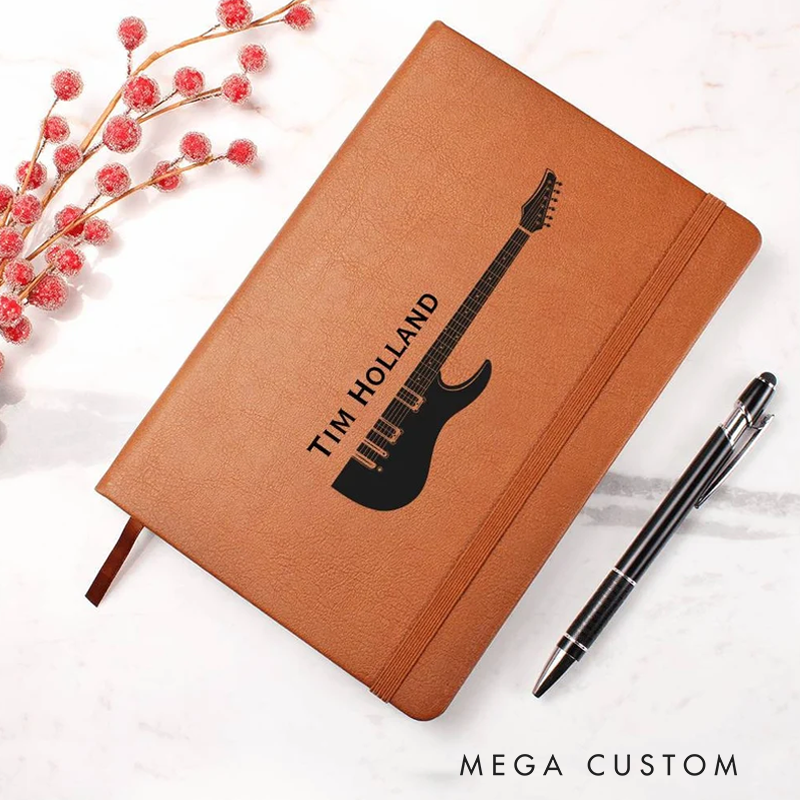 Personalized Guitar Lyric Journal Custom Songwriters Notebook Musician Song Diary Lyrical Writer Journal Writing Music Notebook Songwriting