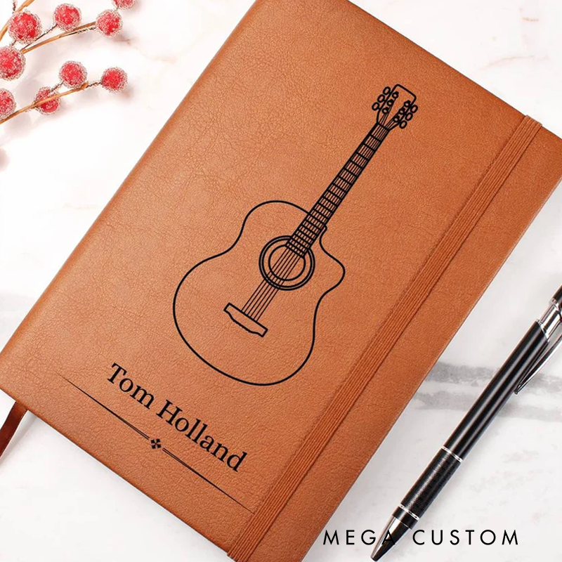 Personalized Guitar Lyric Journal Custom Songwriters Notebook Musician Song Diary Lyrical Writer Journal Writing Music Notebook Songwriting